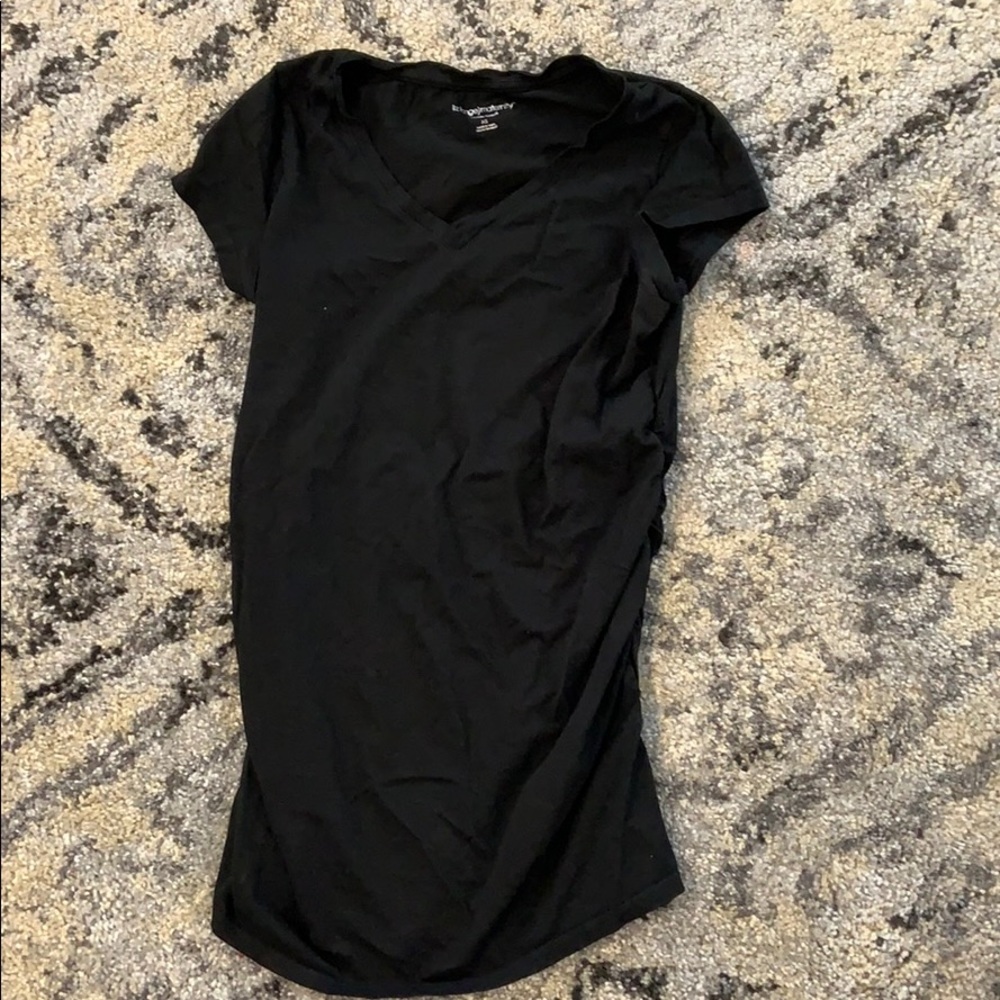 Black maternity v neck